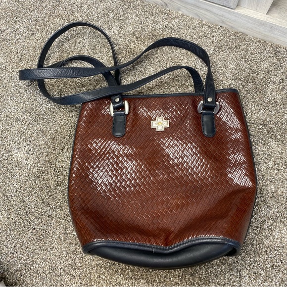 Zippo Leather Handled Tote Shoulder Bag Made in USA - Picture 8 of 15